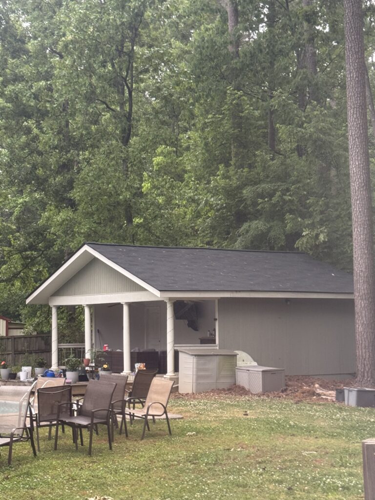 New roof on an outbuilding